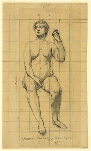Venice - nude study for central figure LCCN2004662280