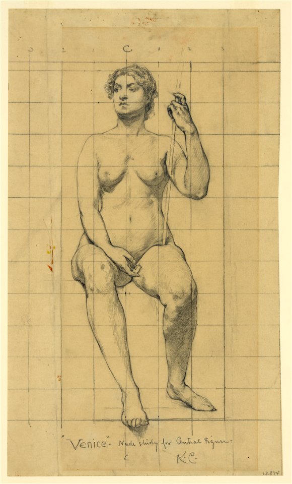 Venice - nude study for central figure LCCN2004662280