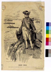 '1805-1905 Admiral Lord Nelson 'My Ships have Passed Away, But The Spirit of My Men Remains' Punch, October 18, 1905' RMG PT0098