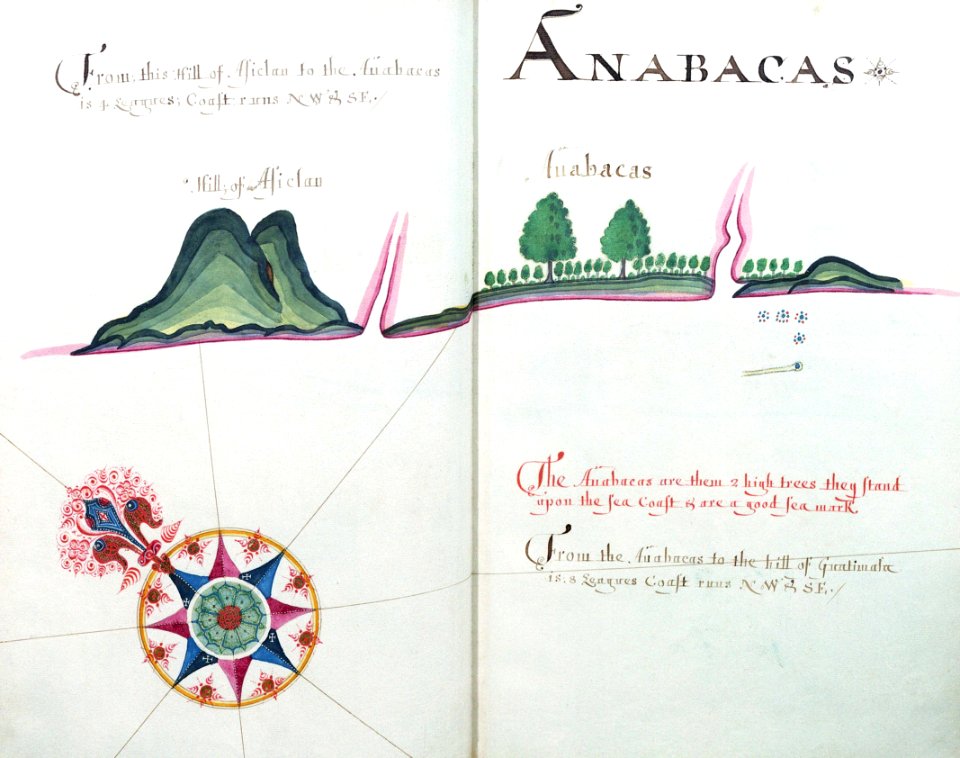 'A Waggoner of the South Sea describing the sea coast from Acapulco to Albermarle Isle, made by William Hack at the signe of great Britaine and Ireland in Wapping. Anno 1685'. RMG C4563 18