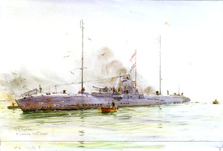 'A German Mine-Layer' ( 'U126') RMG PW1853
