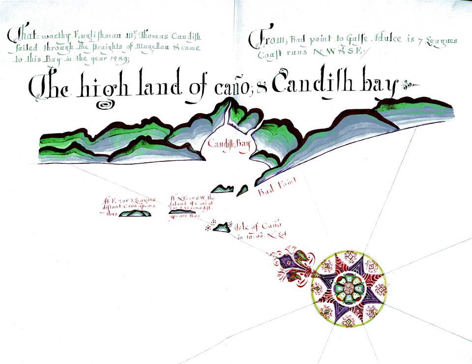 'A Waggoner of the South Sea describing the sea coast from Acapulco to Albermarle Isle, made by William Hack at the signe of great Britaine and Ireland in Wapping. Anno 1685'. RMG C4563 38
