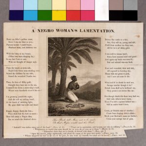 'A Negro Woman's Lamentation' RMG E9995
