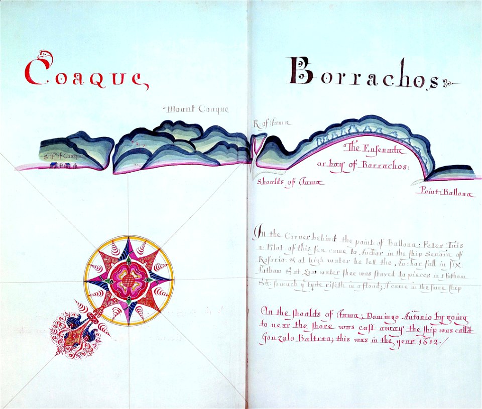 'A Waggoner of the South Sea describing the sea coast from Acapulco to Albermarle Isle, made by William Hack at the signe of great Britaine and Ireland in Wapping. Anno 1685'. RMG C4563 61