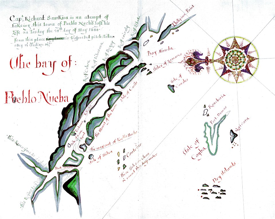 'A Waggoner of the South Sea describing the sea coast from Acapulco to Albermarle Isle, made by William Hack at the signe of great Britaine and Ireland in Wapping. Anno 1685'. RMG C4563 41