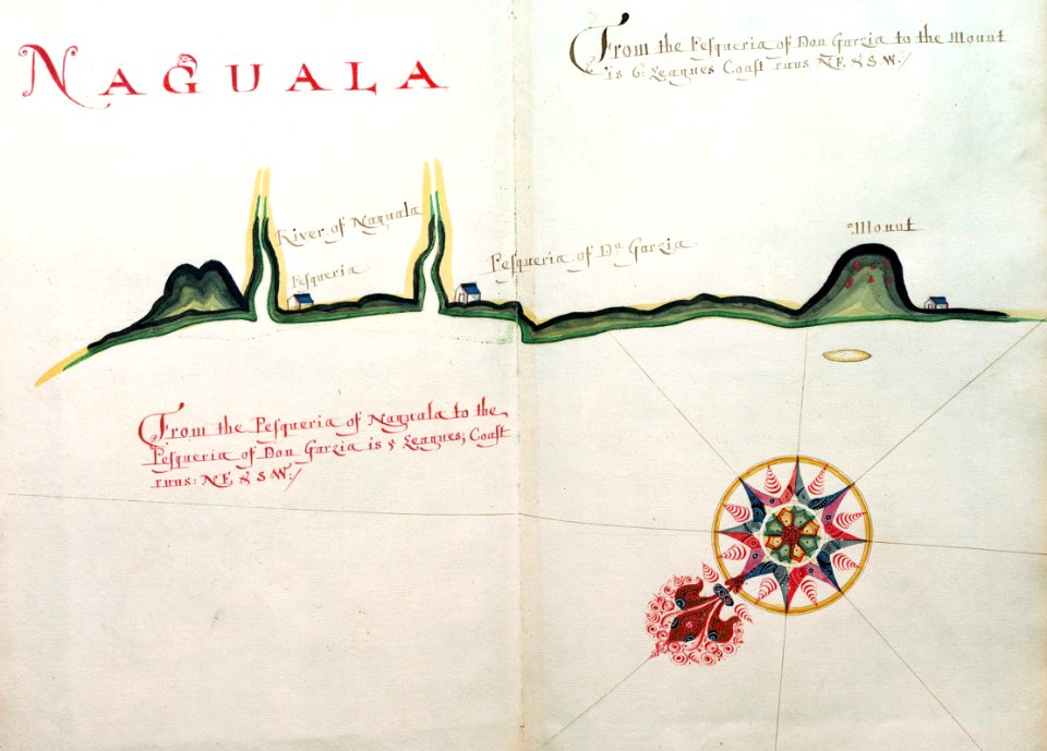 'A Waggoner of the South Sea describing the sea coast from Acapulco to Albermarle Isle, made by William Hack at the signe of great Britaine and Ireland in Wapping. Anno 1685'. RMG C4563 3