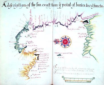 'A Waggoner of the South Sea describing the sea coast from Acapulco to Albermarle Isle, made by William Hack at the signe of great Britaine and Ireland in Wapping. Anno 1685'. RMG C4563 51