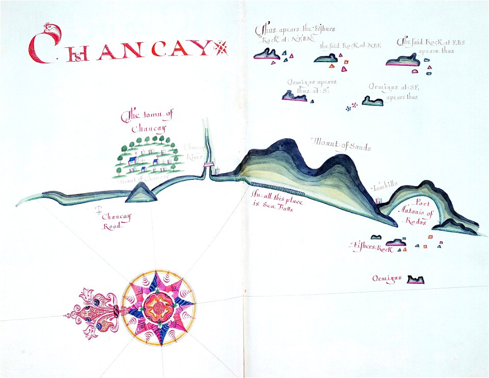 'A Waggoner of the South Sea describing the sea coast from Acapulco to Albermarle Isle, made by William Hack at the signe of great Britaine and Ireland in Wapping. Anno 1685'. RMG C4563 96