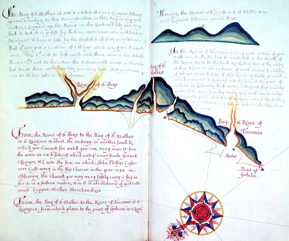 'A Waggoner of the South Sea describing the sea coast from Acapulco to Albermarle Isle, made by William Hack at the signe of great Britaine and Ireland in Wapping. Anno 1685'. RMG C4563 60