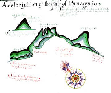 'A Waggoner of the South Sea describing the sea coast from Acapulco to Albermarle Isle, made by William Hack at the signe of great Britaine and Ireland in Wapping. Anno 1685'. RMG C4563 31