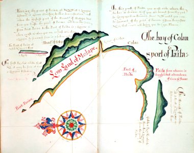'A Waggoner of the South Sea describing the sea coast from Acapulco to Albermarle Isle, made by William Hack at the signe of great Britaine and Ireland in Wapping. Anno 1685'. RMG C4563 73