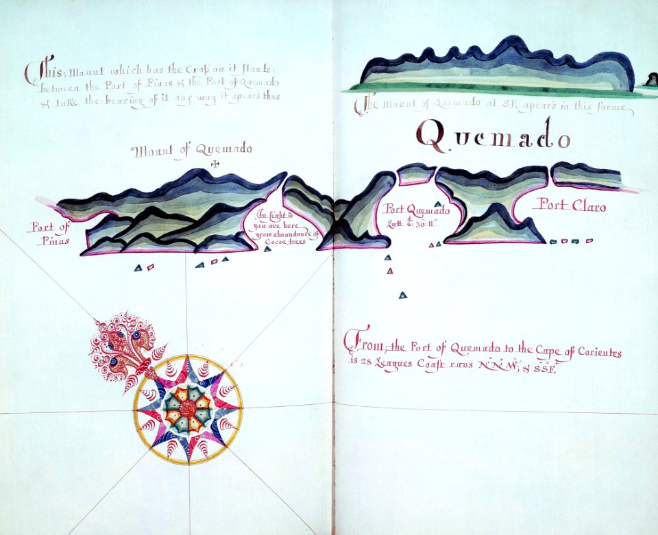 'A Waggoner of the South Sea describing the sea coast from Acapulco to Albermarle Isle, made by William Hack at the signe of great Britaine and Ireland in Wapping. Anno 1685'. RMG C4563 54