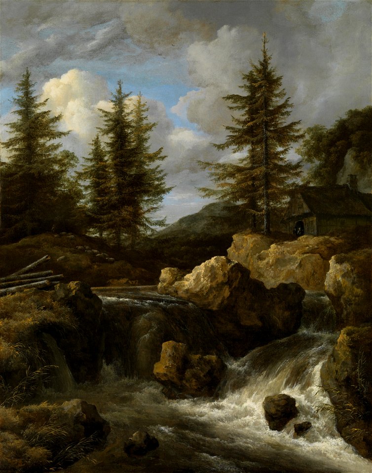 'A Waterfall in a Rocky Landscape' by Jacob van Ruisdael