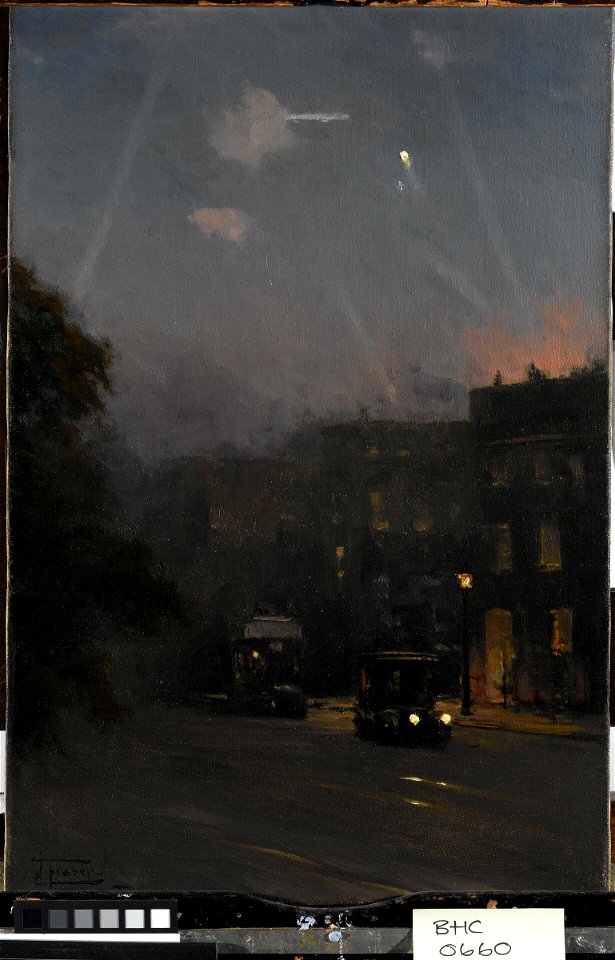 'A Zeppelin raid, 8 October 1915' RMG BHC0660