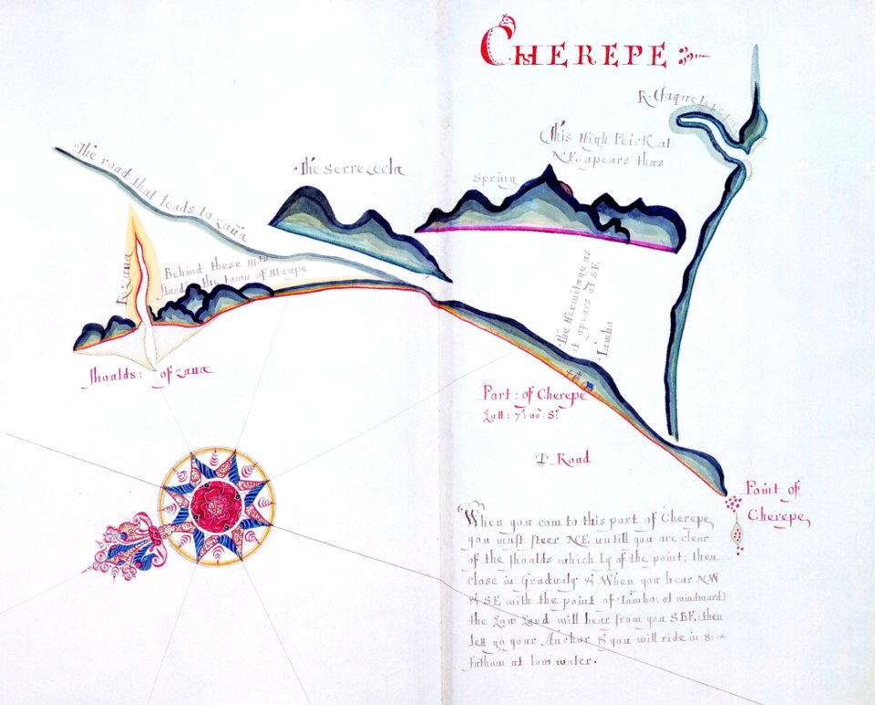 'A Waggoner of the South Sea describing the sea coast from Acapulco to Albermarle Isle, made by William Hack at the signe of great Britaine and Ireland in Wapping. Anno 1685'. RMG C4563 79