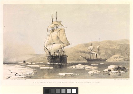 'Assistance' and 'Pioneer' breaking out of winter quarters,1854 RMG PW8119