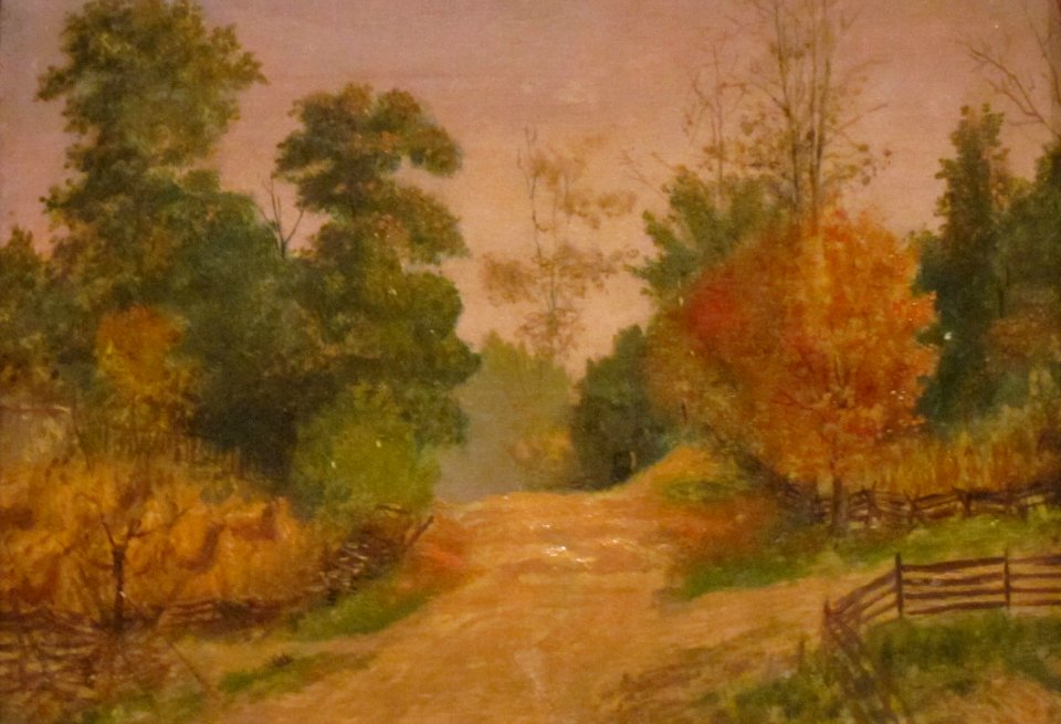 'Autumn Landscape, South Main Street, Road to Kramers' by Edward Edmondson, Jr