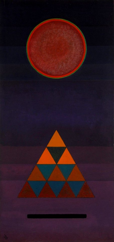 'Conclusion' by Wassily Kandinsky, oil on board, 80.5 by 38.1 cm., 1926