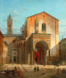 'Bergamo, The South Entrance of the Church of Santa Maria Maggiore' by Leo von Klenze