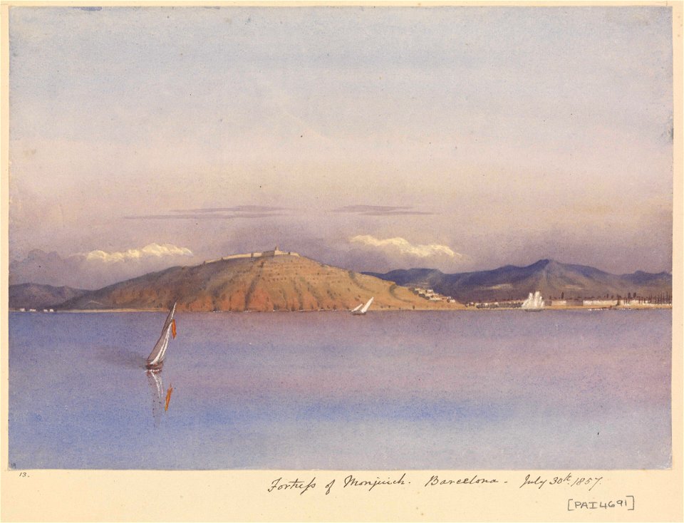 'Fortress of Monjuich (Montjuïc), Barcelona, July 30th 1857' (Spain) RMG PZ4691