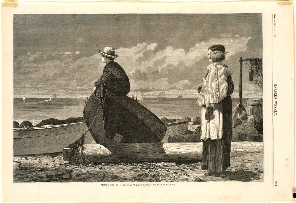 'Dad's coming' (Boston Public Library)