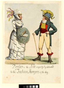 'Dresses a la Nile respectfully dedicated to the Fashion Mongers of the day' RMG PW3864