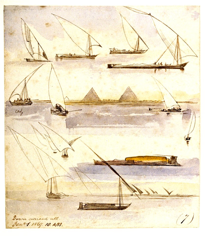 'Down current all. Jany. 1. 1867. 10.A.M. (7)' RMG PU9113
