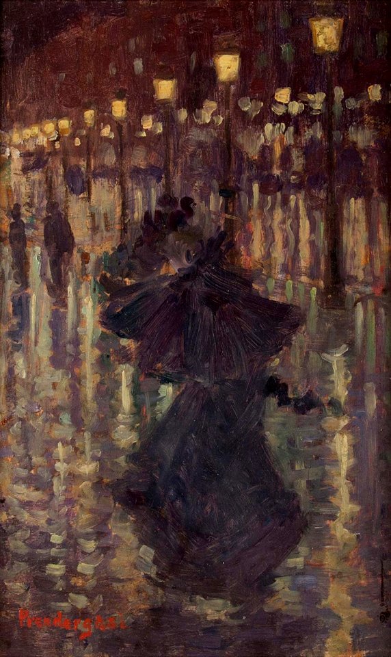 'Evening Shower, Paris' by Maurice Prendergast, 1892-94