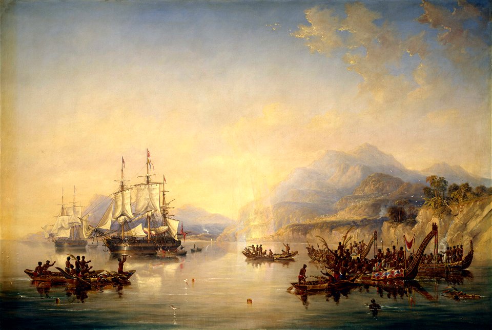 'Erebus' and the 'Terror' in New Zealand, August 1841 RMG BHC1214