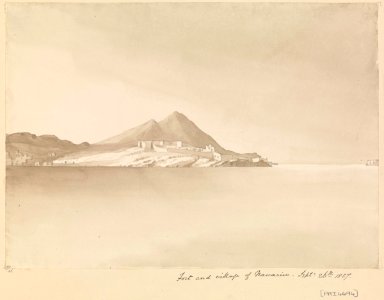 'Fort and village of Navarino (Pylos), Septr. 26th 1857' (Greece) RMG PZ4694
