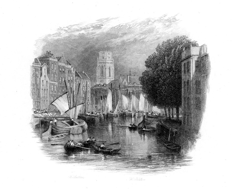 'I'm at Rotterdam' engraving by William Miller after Birbet Foster