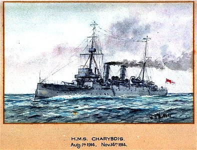 'H.M.S Charybdis Aug 1st 1914. Nov 14th 1914' RMG PU0301