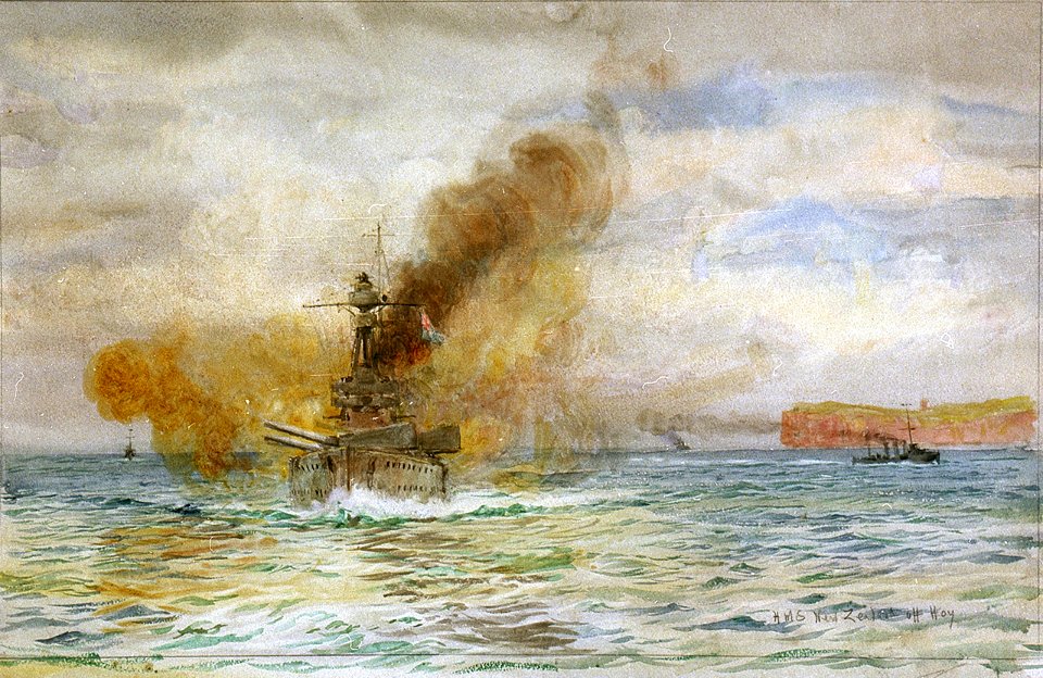 'HMS New Zealand off Hoy' RMG PW1834