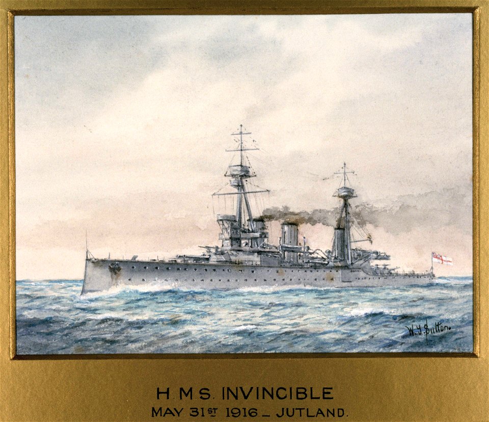 'H.M.S. Invincible May 31st 1916 - Jutland' RMG PU6324