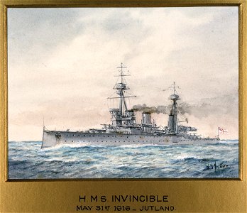 'H.M.S. Invincible May 31st 1916 - Jutland' RMG PU6324