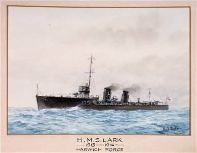 'H.M.S. Lark 1913-1916 Harwich Force' RMG PU6333