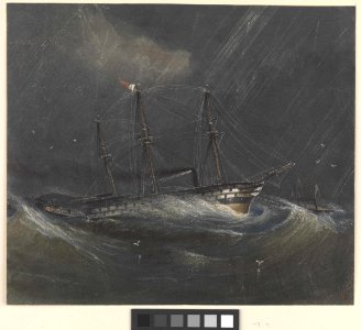 'HMS Algiers' off Katcha River (Black Sea) 14 Nov 1854, with Samson and Beagle RMG PW8132