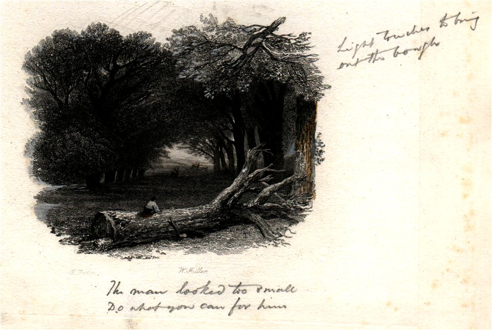 'In all its giant bulk and length' touched proof engraving by William Miller after Birket Foster