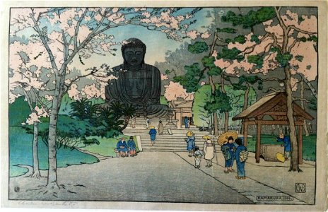 'Kamakura', woodblock print by Charles W. Bartlett, 1916