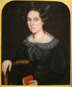 'Jane Ann Benjamin Powers (Mrs. Charles Westley Powers)' by Ammi Phillips