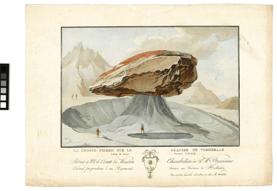'La Grosse Pierre sur le Glacier de Vorderaar. Canton de Berne Province d'Oberhasbi' RMG PY6102