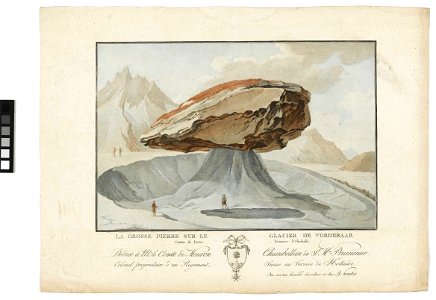 'La Grosse Pierre sur le Glacier de Vorderaar. Canton de Berne Province d'Oberhasbi' RMG PY6102