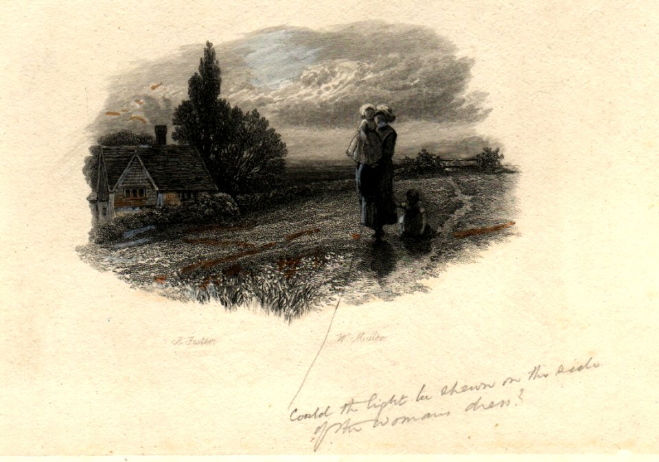 'Lawk a daisy!' touched proof engraving by William Miller after Birket Foster