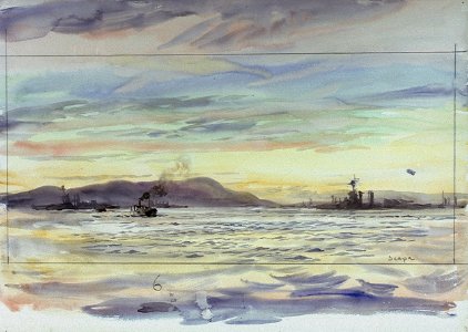 'Iron Duke'-class battleships at Scapa Flow, 1917-18 RMG PU9927