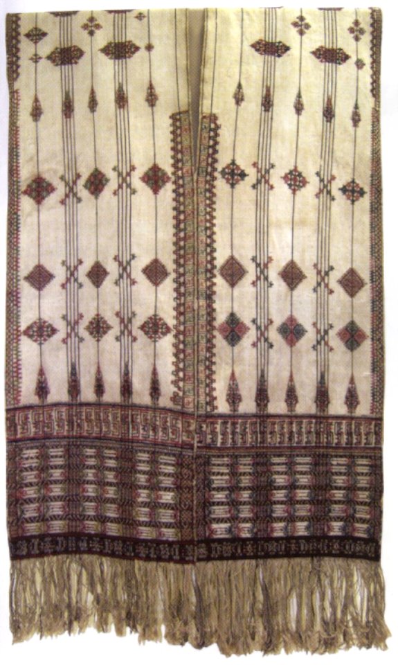 'Kushung' (tunic), wool with supplementary weft, late 19th century Bhutanese