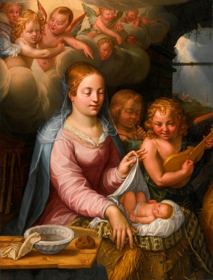 'Madonna and Child with Angels' by Hendrick Goltzius, 1607