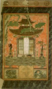 'Kam Mo Yo Je Do (Spiri house shrine painting', 17th century Korean, Chosôn dynasty, ink and color on cloth, Honolulu Academy of Arts. Free illustration for personal and commercial use.