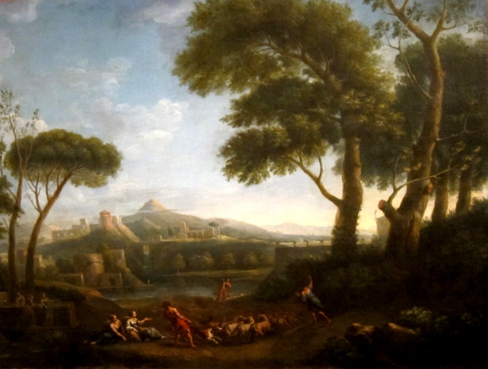 'Landscape with Arcadian Figures and Imaginary Classical Buildings', studio of Jan Frans van Bloemen