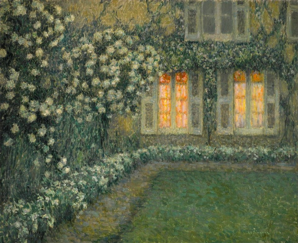 'Le Jardin Blanc au Crépuscule' by Henri Le Sidaner, 1924