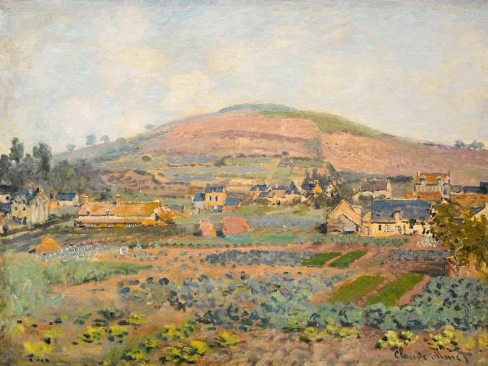 'Le Mont Riboudet à Rouen au Printemps' by Claude Monet, 1872